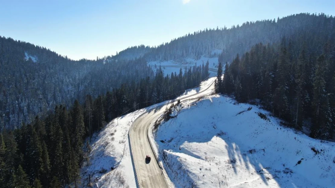 Ilgaz Dağı'nda mest eden kar manzarası