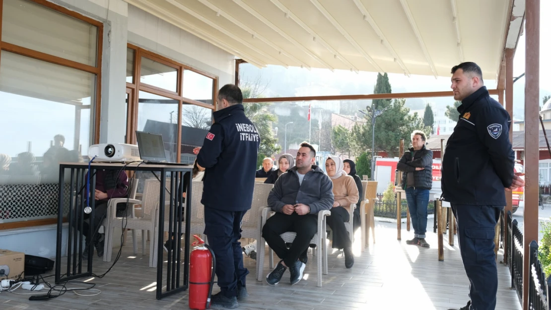 İnebolu Belediyesi Personeline Yangın Eğitimi Verildi