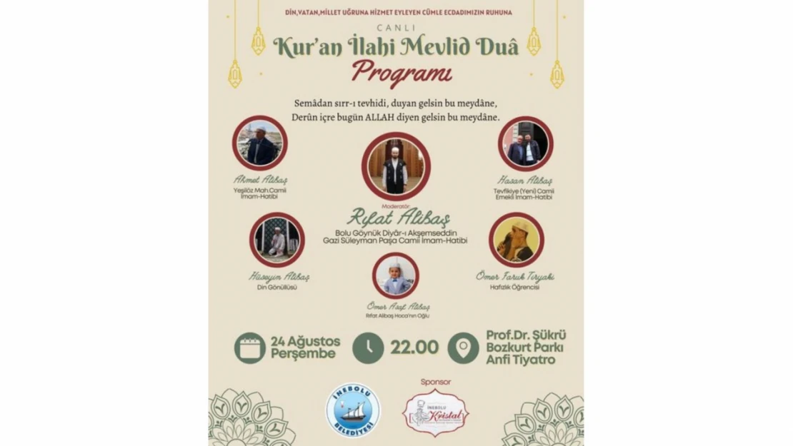 İnebolu'da Mevlid-i Şerif okutulacak