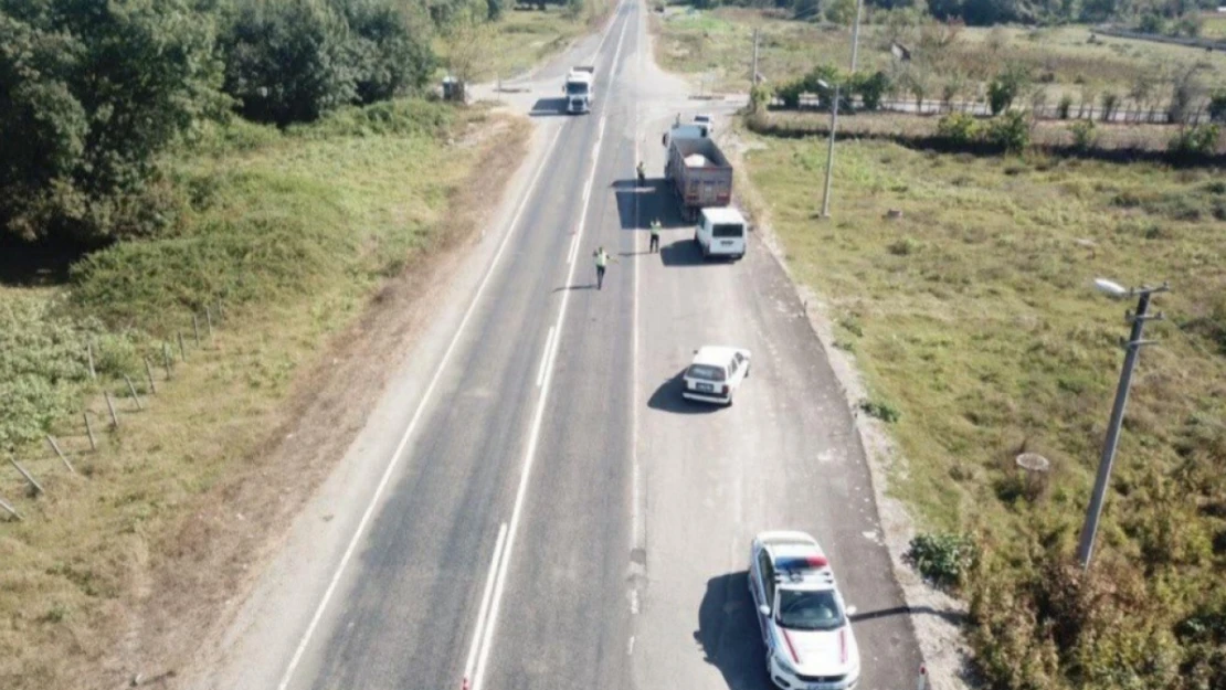 Jandarmadan dronlu trafik denetimi