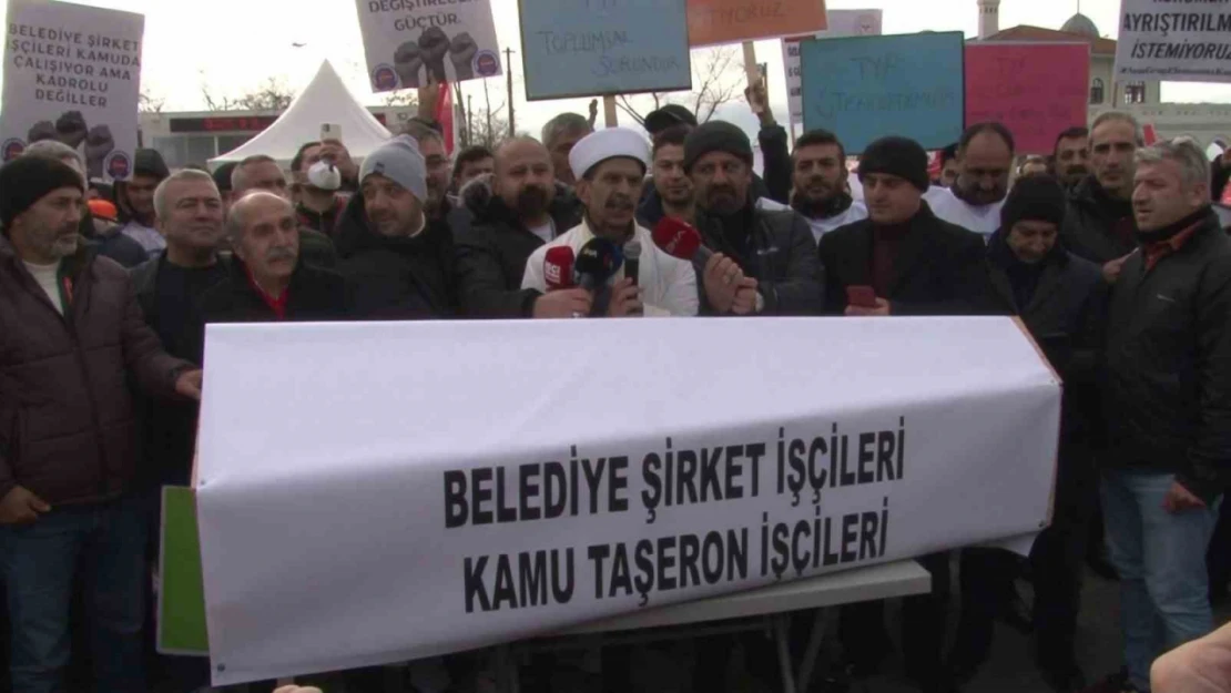 Kadro İsteyen Taşeron İşçilerinden Eylem