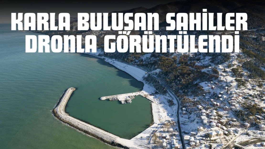 Karla Buluşan Sahiller Dronla Görüntülendi