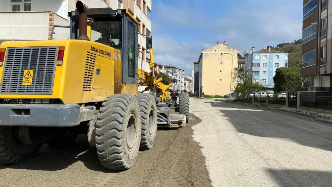 Kastamonu Abana'da üstyapı çalışmaları başladı