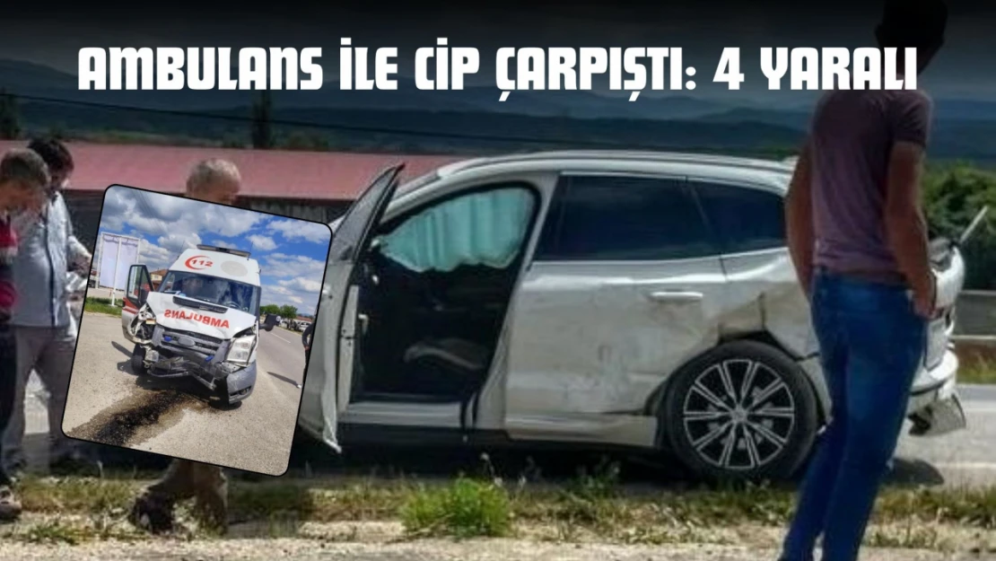 Kastamonu'da Ambulans İle Cip Çarpıştı: 4 Yaralı