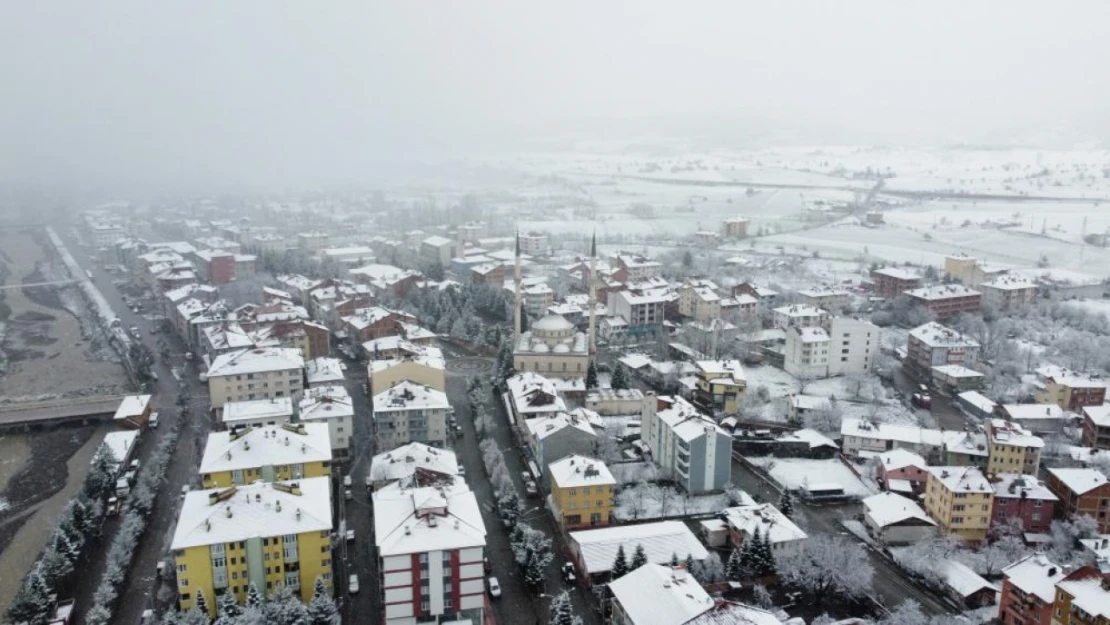 Kastamonu'da dronla kar manzaraları