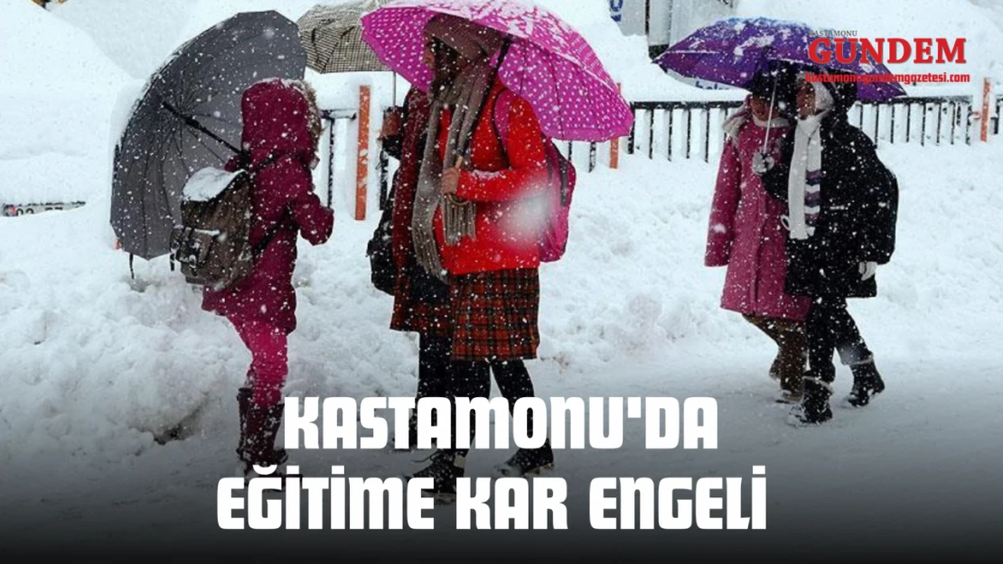 Kastamonu'da Eğitime Kar Engeli