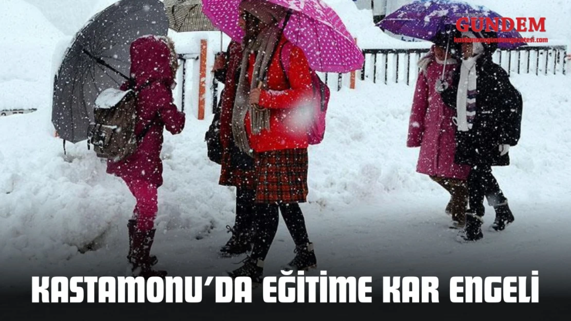 Kastamonu'da Eğitime Kar Engeli