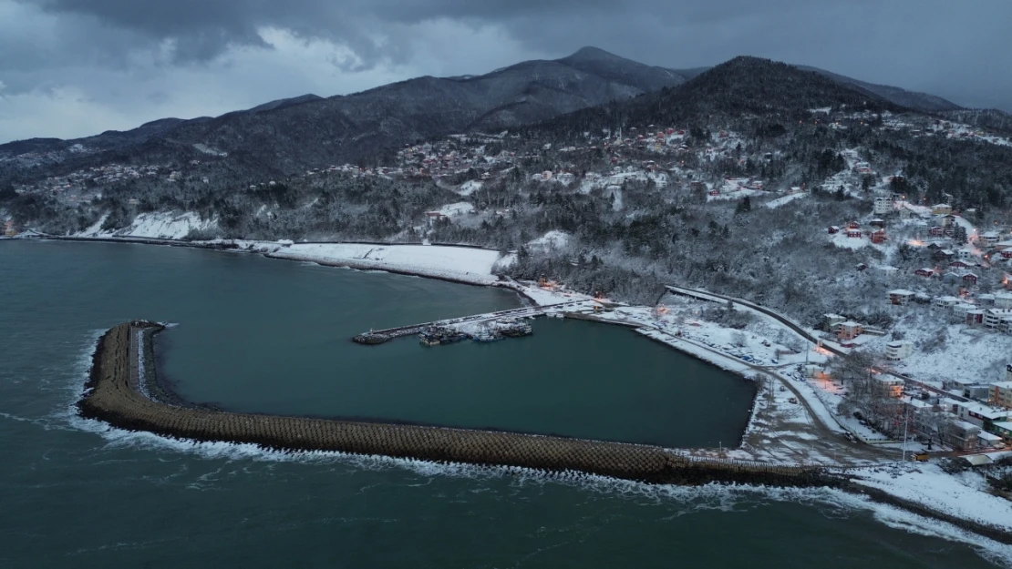 Kastamonu'da Kar Manzarası Dronla Görüntülendi