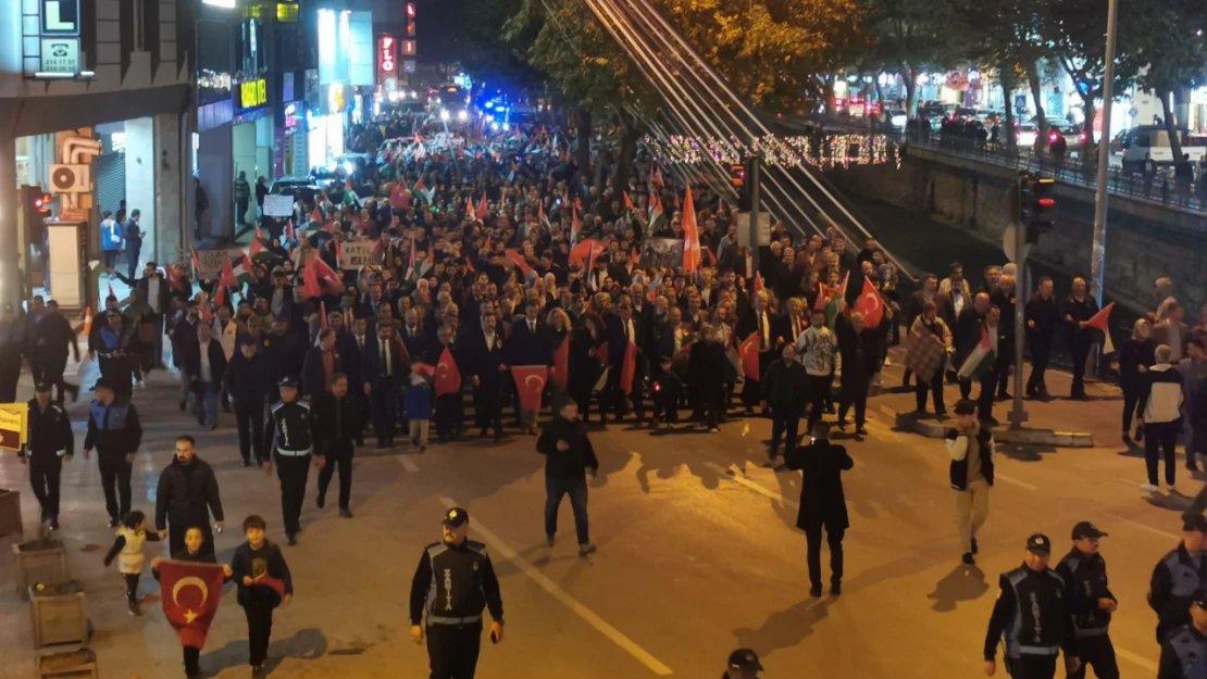 Kastamonu'da Özgür Filistin Yürüyüşü yapıldı