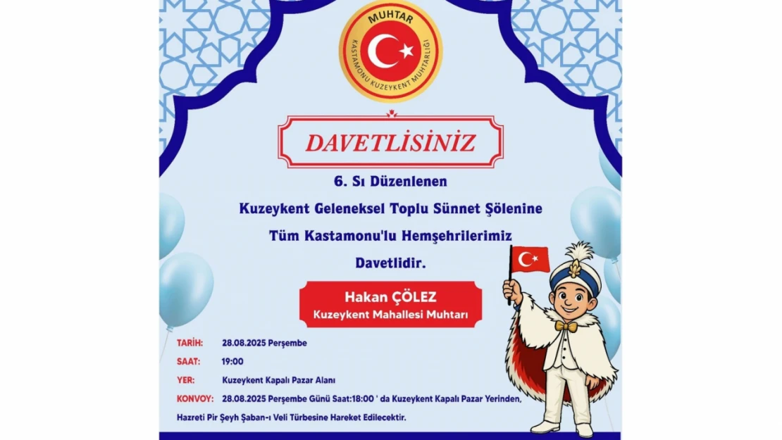 Kastamonu'da Toplu Sünnet Şöleni Düzenlenecek