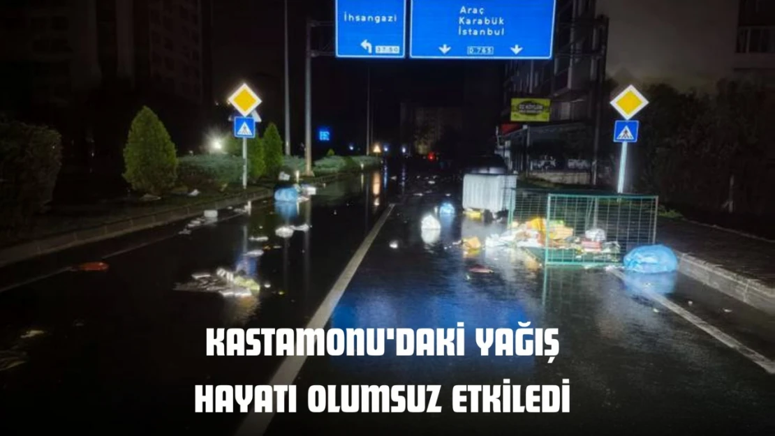 Kastamonu'daki Yağış Hayatı Olumsuz Etkiledi