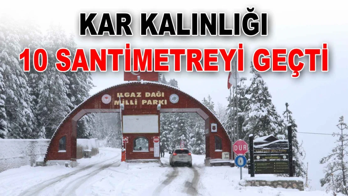 Kastamonu Ilgaz Dağı'nda Kar Yağışı: Kalınlık 10 Santimetreyi Aştı!