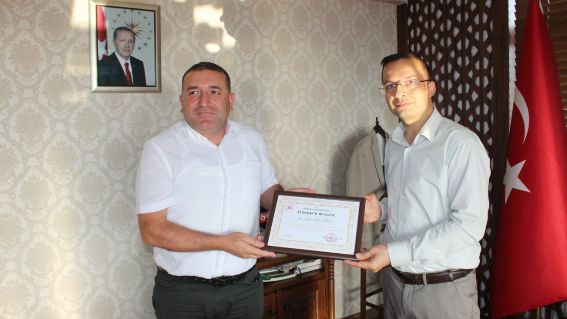 Kaymakam Baycar'dan 'Denk Kayığı' teşekkürü