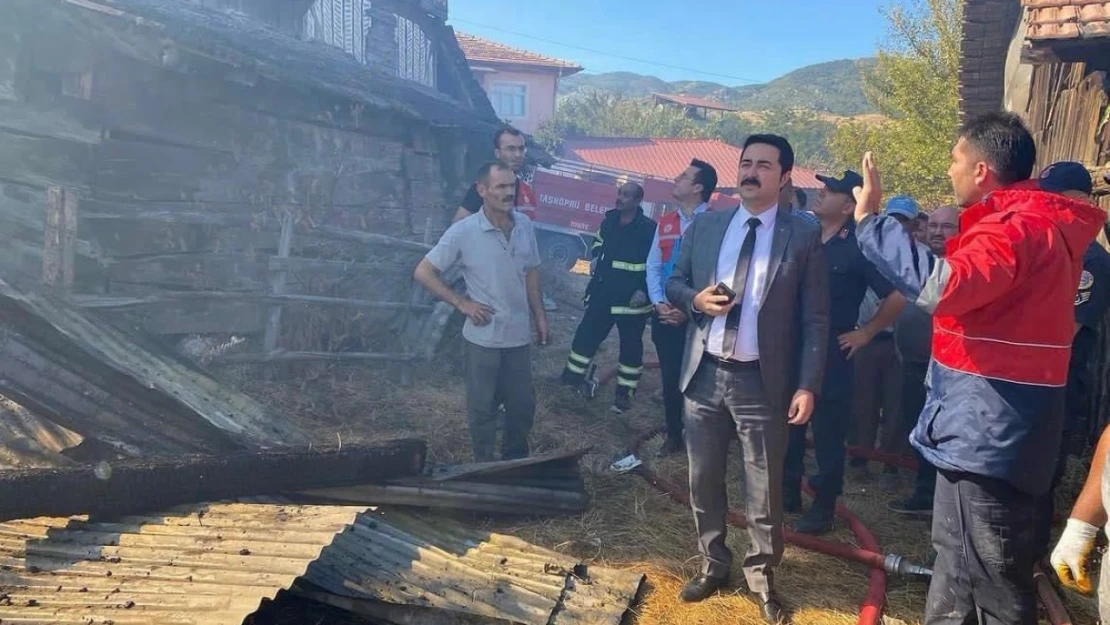 Kaymakam Özen, yangın bölgesini inceledi