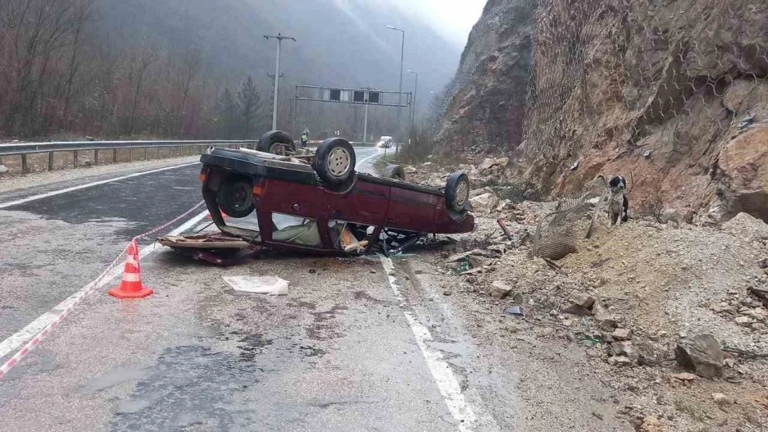 Kontrolden Çıkan Otomobil Takla Attı: 1 Yaralı