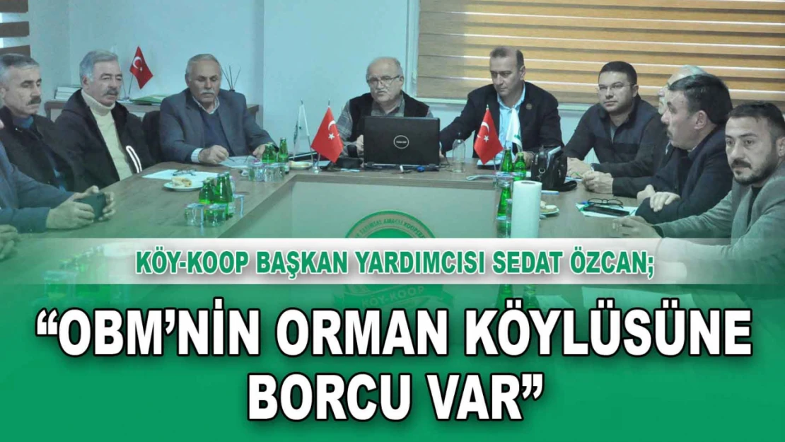 KÖY-KOOP Başkan Yardımcısı Özdemir: 'OBM'nin Orman Köylüsüne Borcu Var'