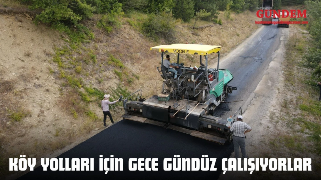 Köy Yolları İçin Gece Gündüz Çalışıyorlar