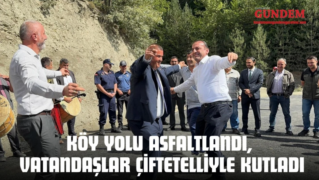 Köy Yolu Asfaltlandı, Vatandaşlar Çiftetelliyle Kutladı