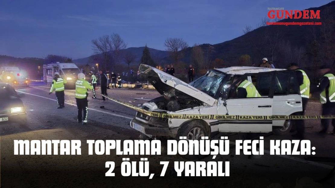 Mantar Toplama Dönüşü Feci Kaza: 2 Ölü, 7 Yaralı