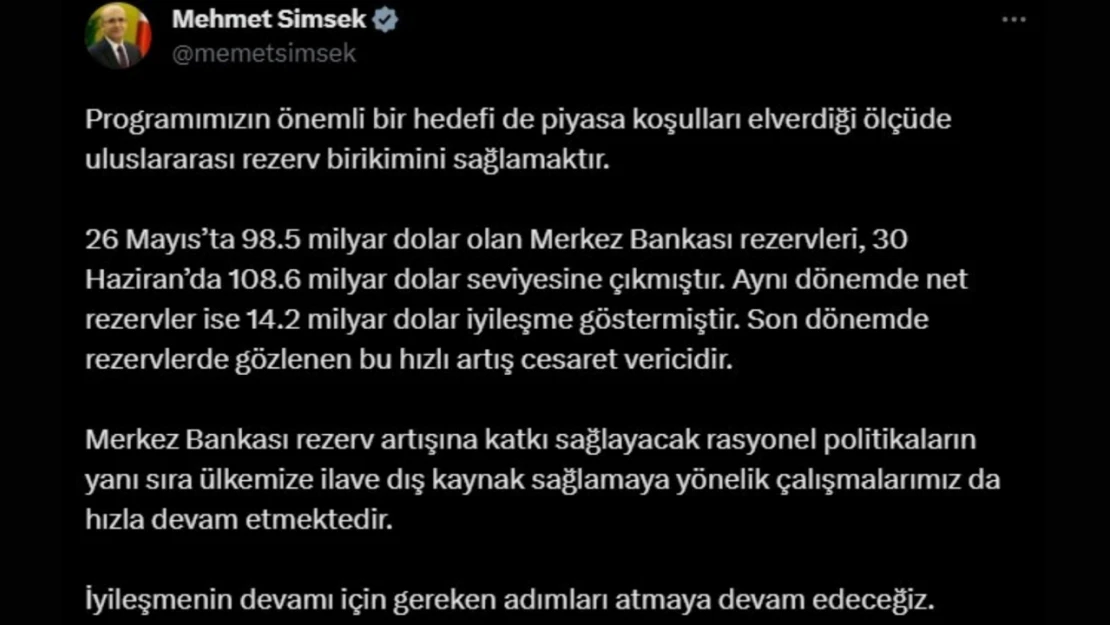 Merkez Bankası rezervleri 10 milyar dolar arttı