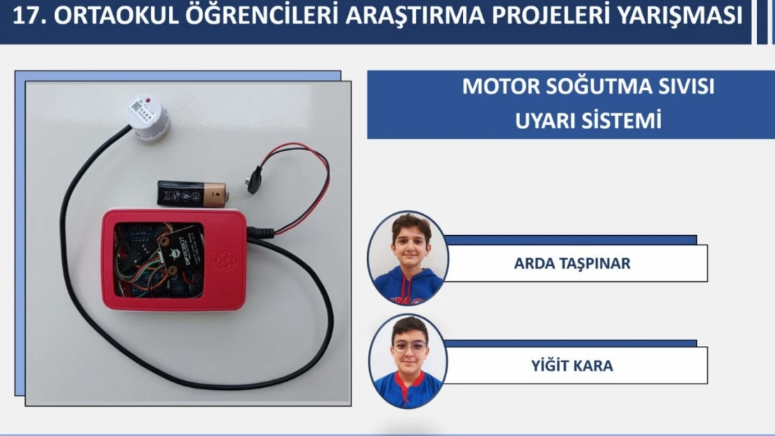 Merkez Ortaokulu'nun projesi TÜBİTAK'a sunuldu
