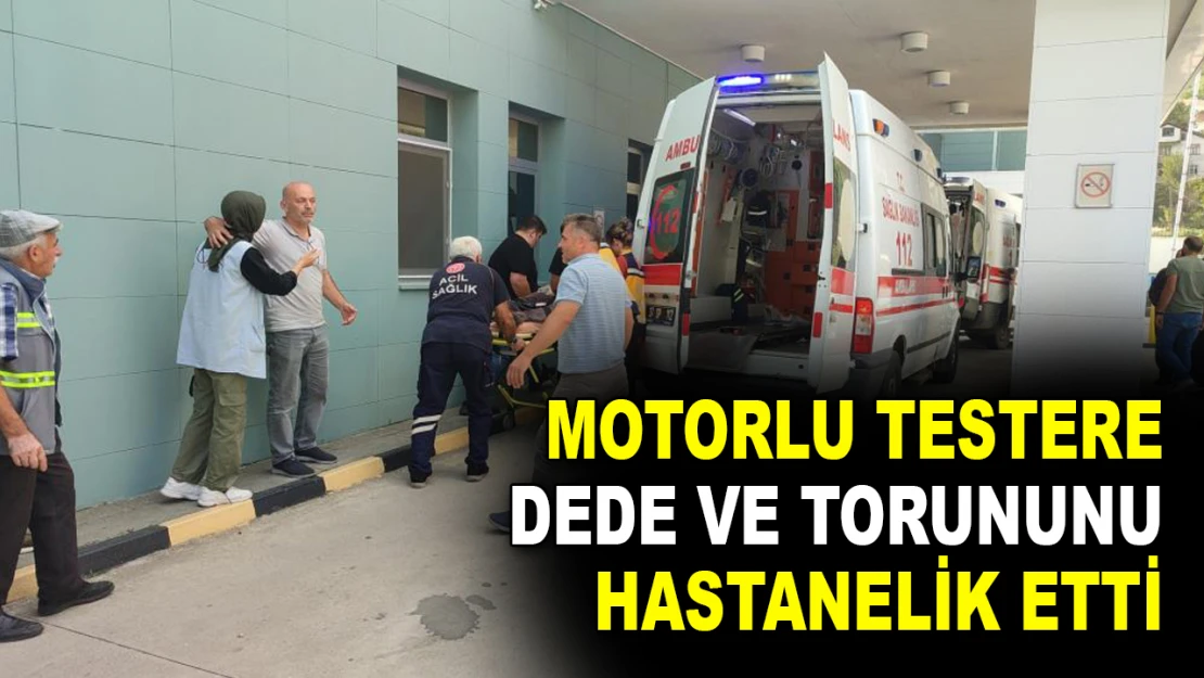 Motorlu Testere Dede ve Torununu Hastanelik Etti!