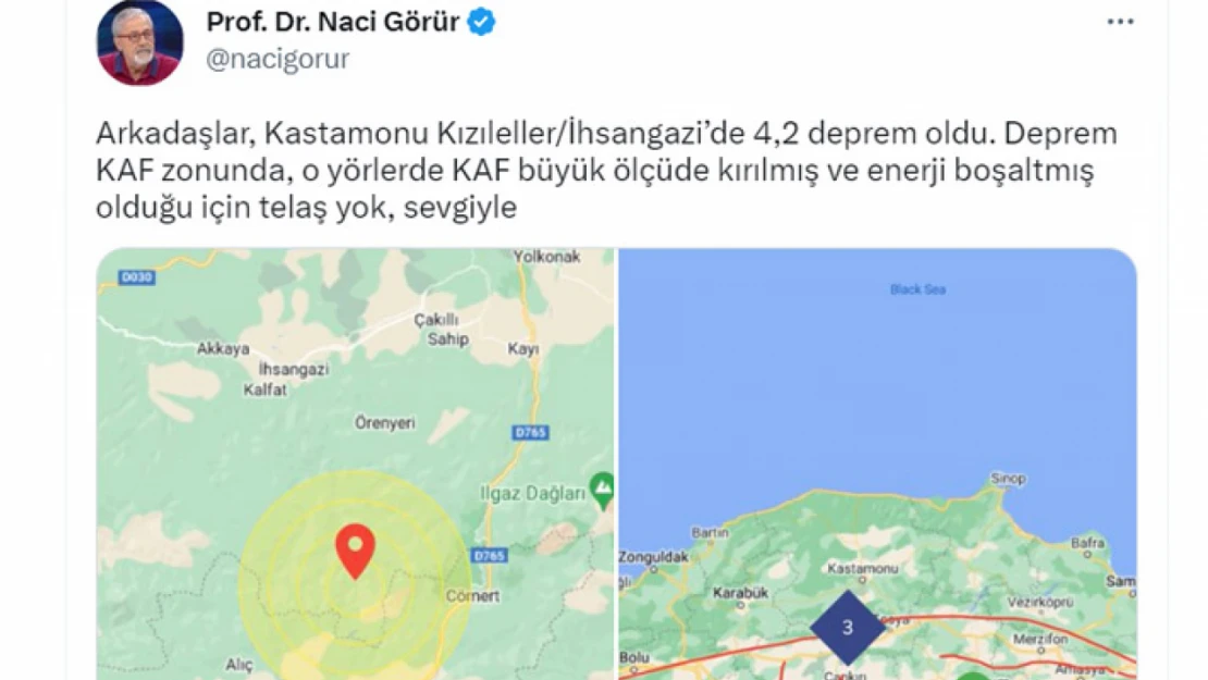 Naci Görür'den 'telaş yok' açıklaması