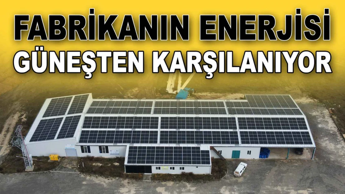 O Fabrika Güneş Enerjisiyle Çalışıyor