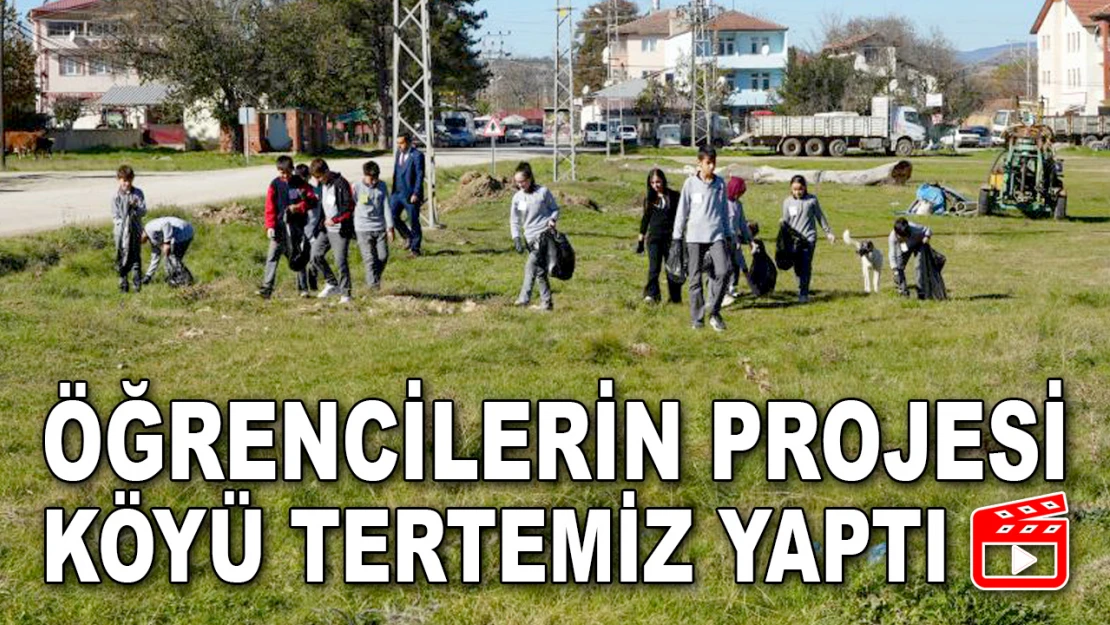 Öğrencilerin Projesi Köyü Tertemiz Yaptı