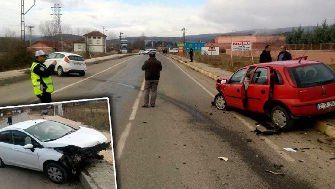 Otobüs ile otomobil çarpıştı 1 ölü