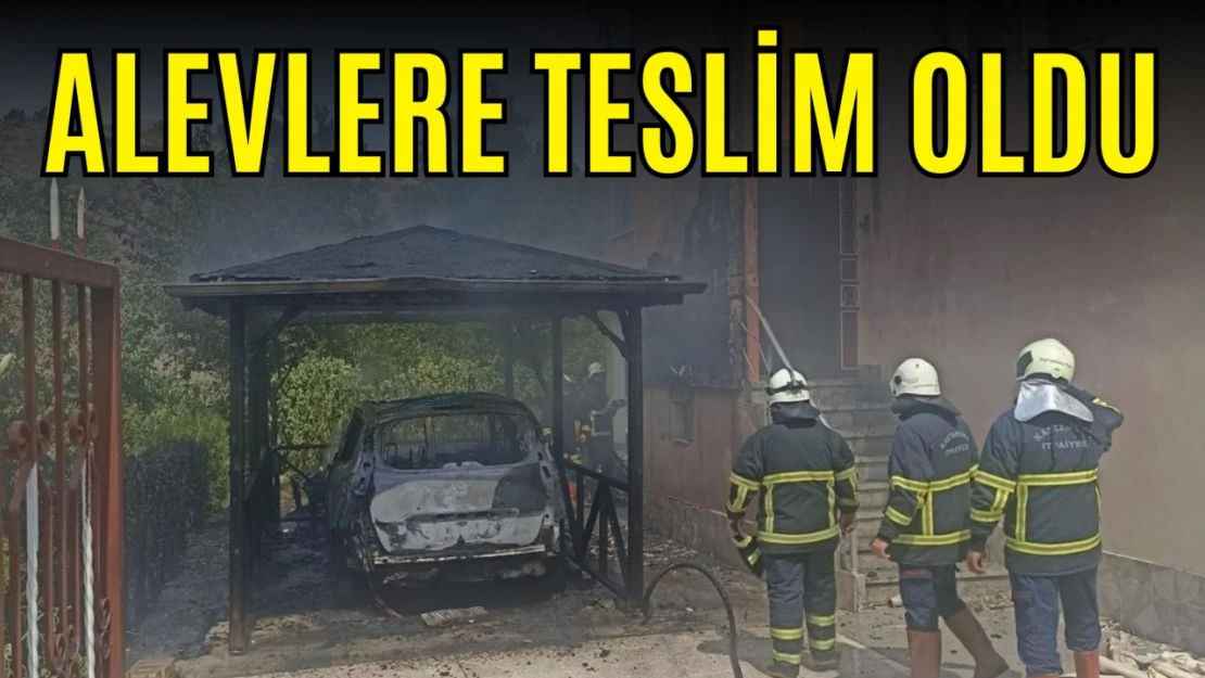 Otomobil Alevlere Teslim Oldu