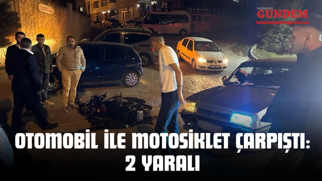 Otomobil İle Motosiklet Çarpıştı: 2 Yaralı