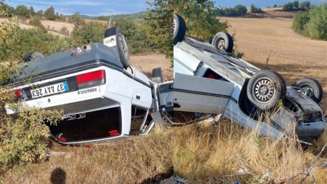 Kastamonu'da otomobil takla attı: 1 yaralı