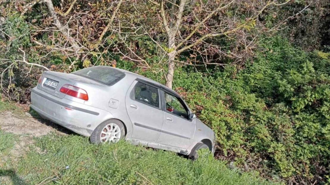 Otomobilini Mıcıra Kaptırdı, Ağaçlık Alana Savruldu