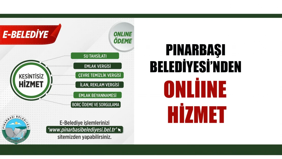 Pınarbaşı Belediyesi'nden online hizmet