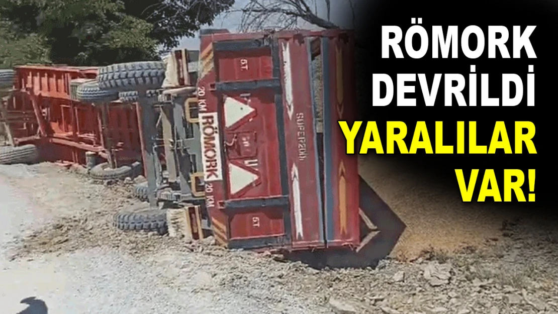 Römork Devrildi: 2 Yaralı