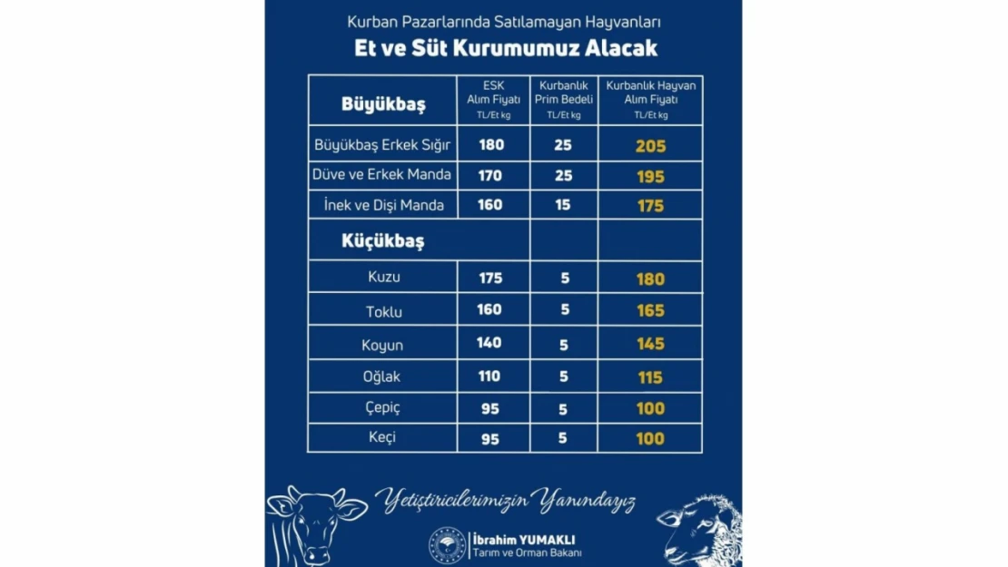 Satılmayan kurbanlıkları ESK alacak