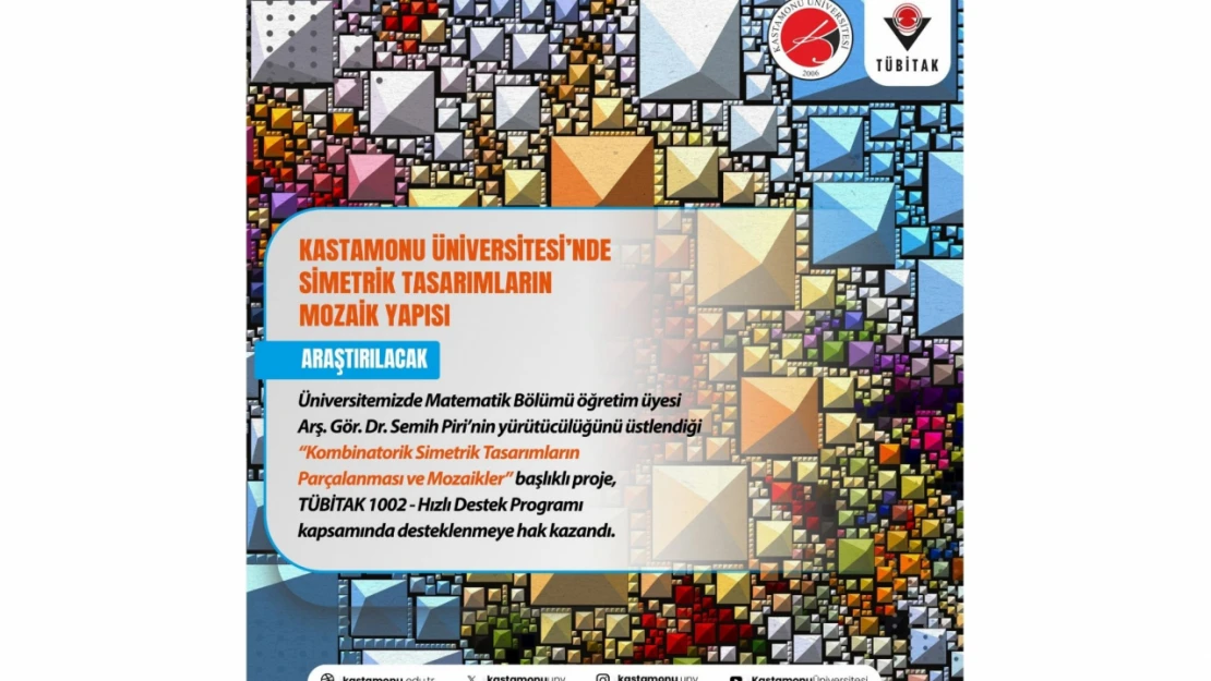 Simetrik Tasarımların Parçalanmasına TÜBİTAK Desteği