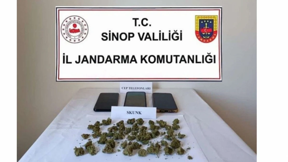 Sinop'ta 27 gram skunk ele geçirildi