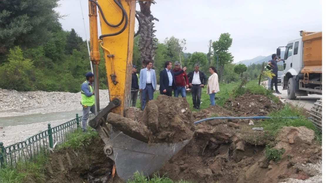 Sinop'ta içme suyu hattı çalışmaları