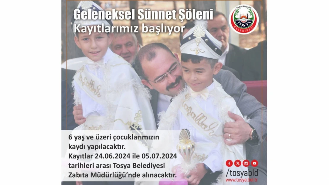 Sünnet Şöleni İçin Kayıtlar Başladı