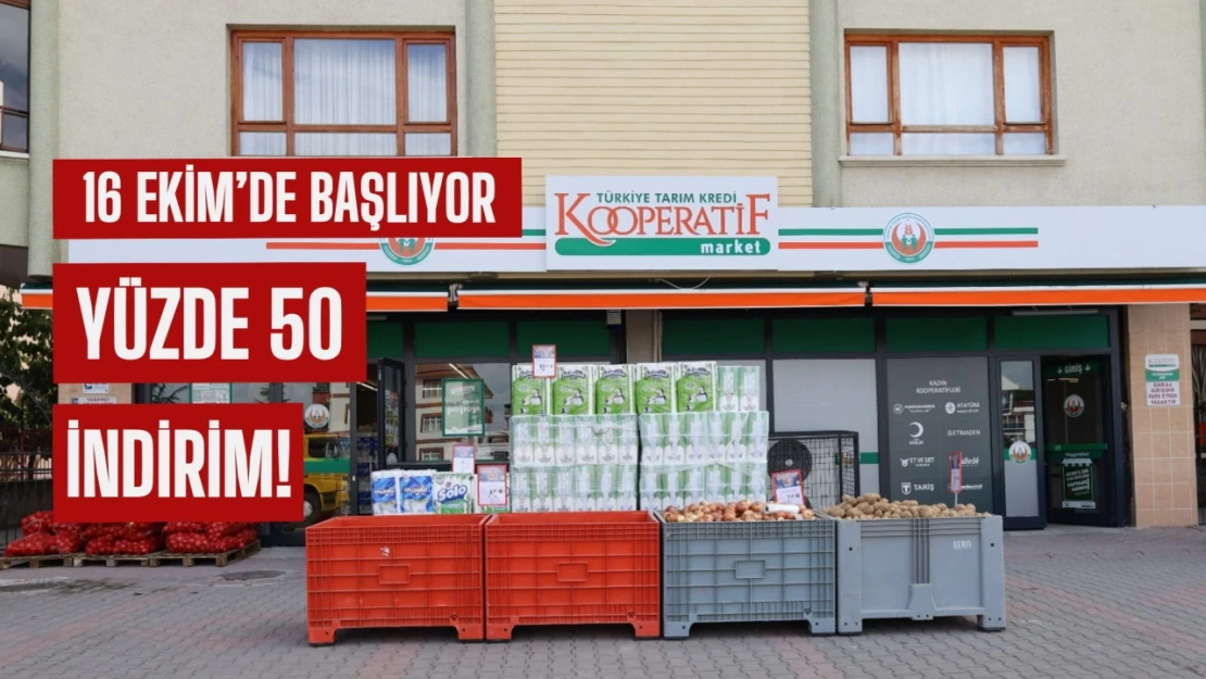 Tarım Kredi Kooperatif Market'te yüzde 50'ye varan indirim!