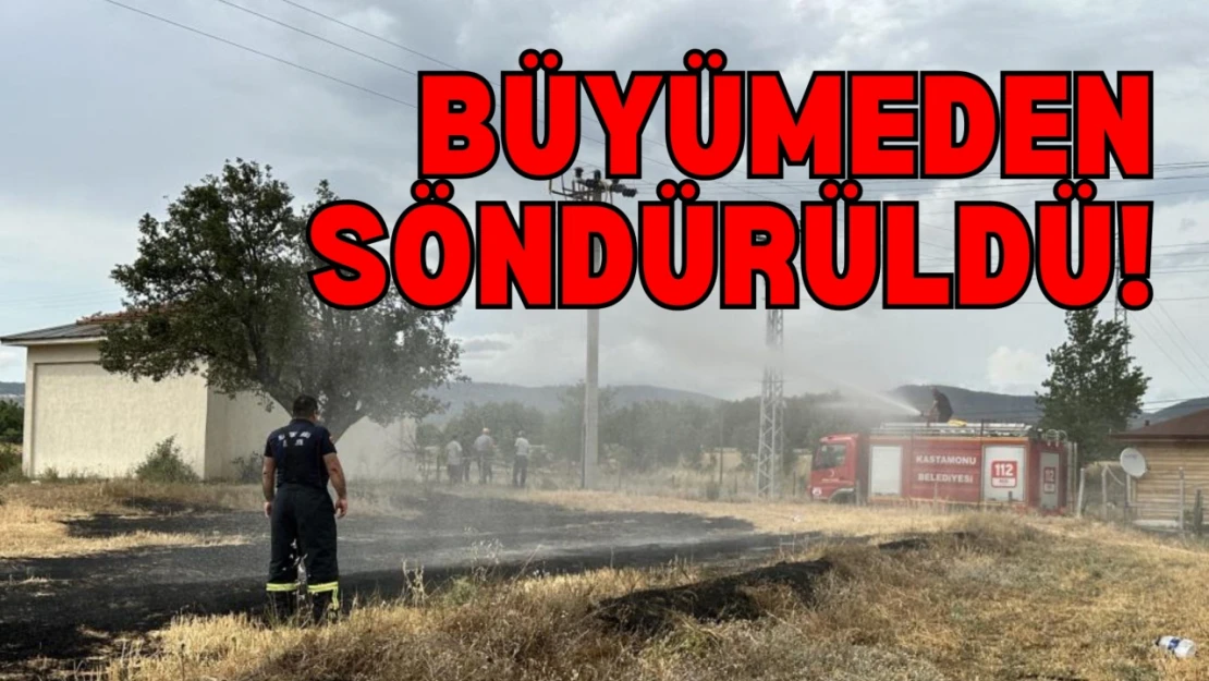 Tarlada Çıkan Yangın Büyümeden Söndürüldü!