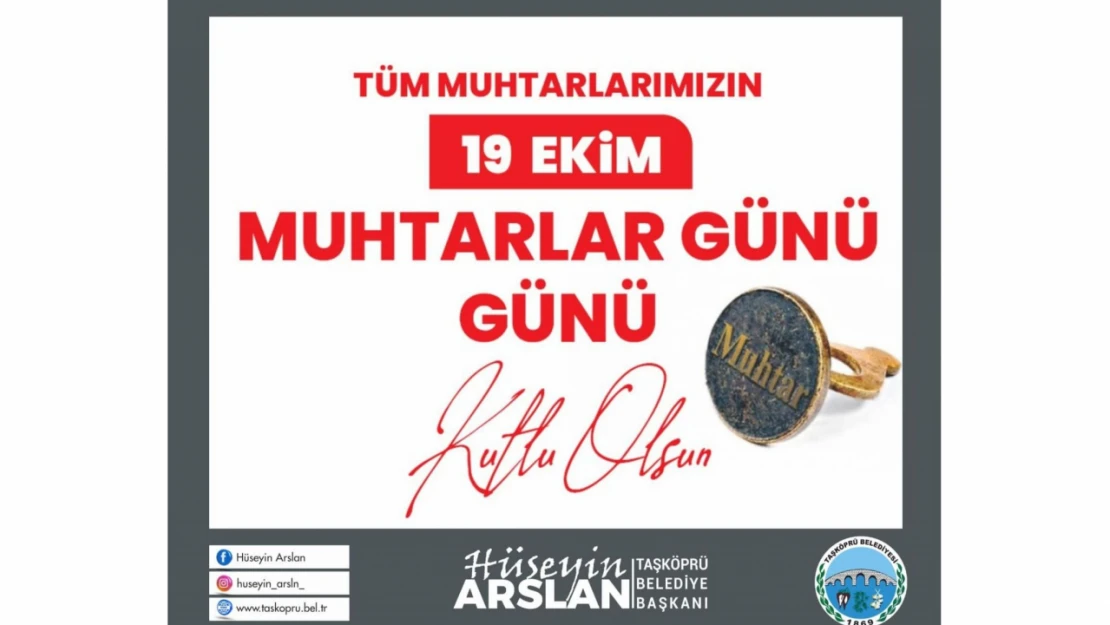 Taşköprü Belediyesi'nden Muhtarlar Günü Kutlaması