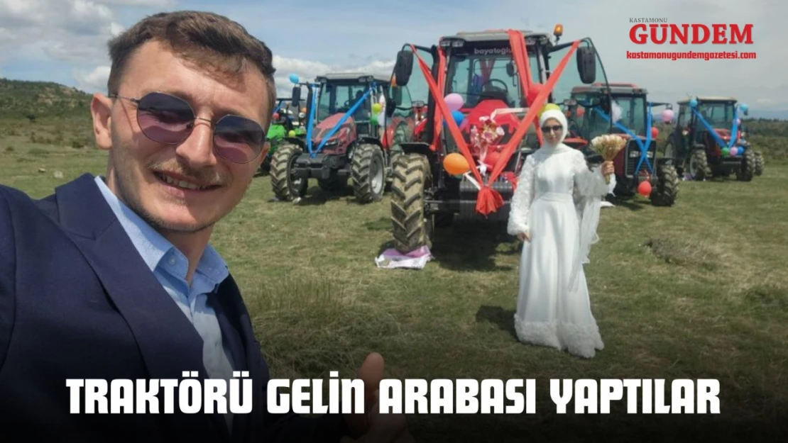 Traktörü Gelin Arabası Yaptılar