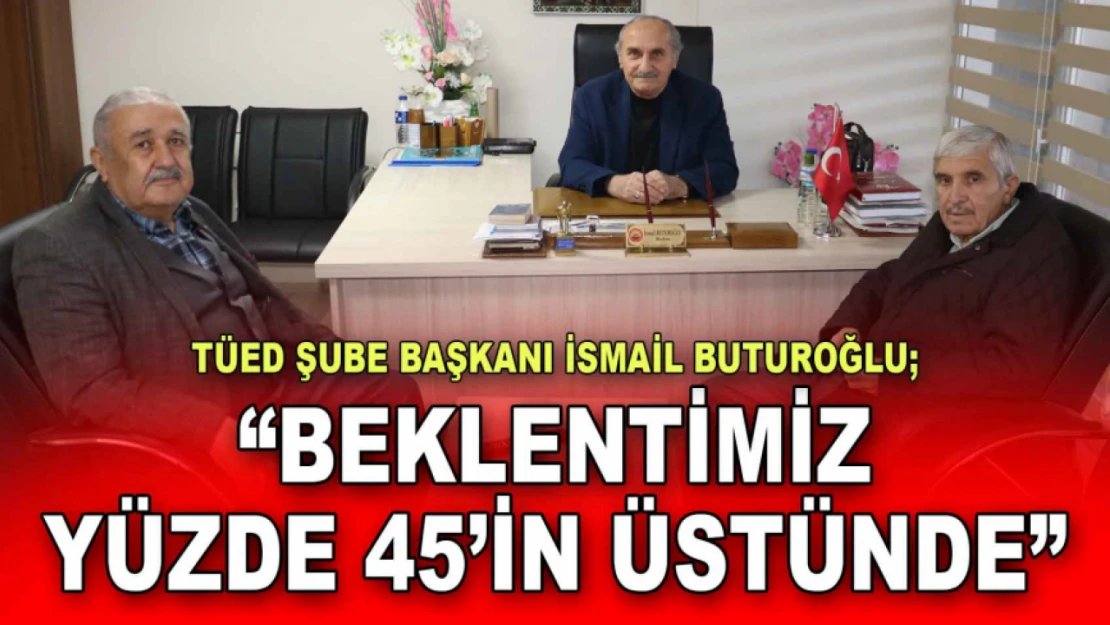TÜED Şube Başkanı İsmail Buturoğlu: 'Beklentimiz Yüzde 45'in Üstünde'