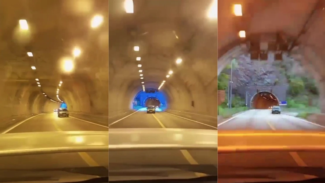 Tünellerde şerit değiştirerek trafiği tehlikeye atan sürücüye ceza