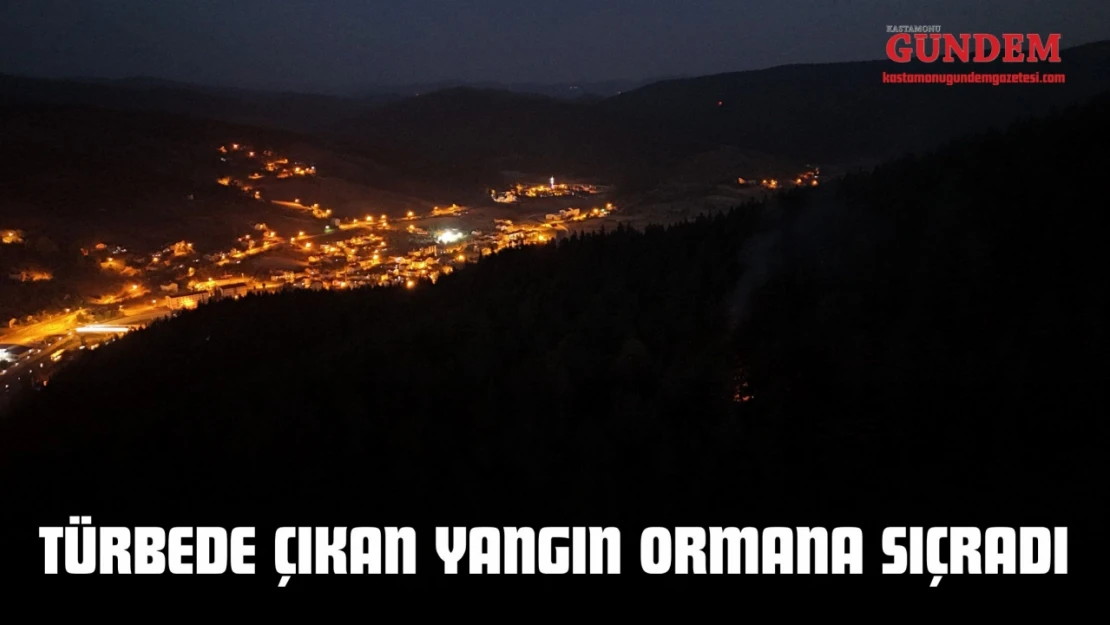 Türbede Çıkan Yangın Ormana Sıçradı