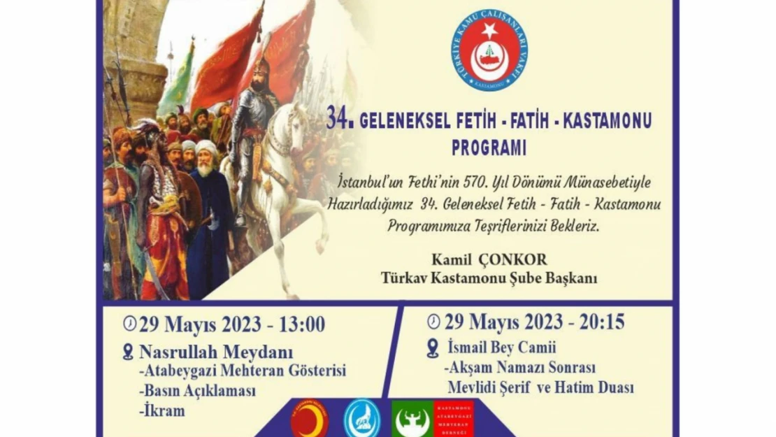 TÜRKAV'dan 'Fetih-Fatih-Kastamonu' programı