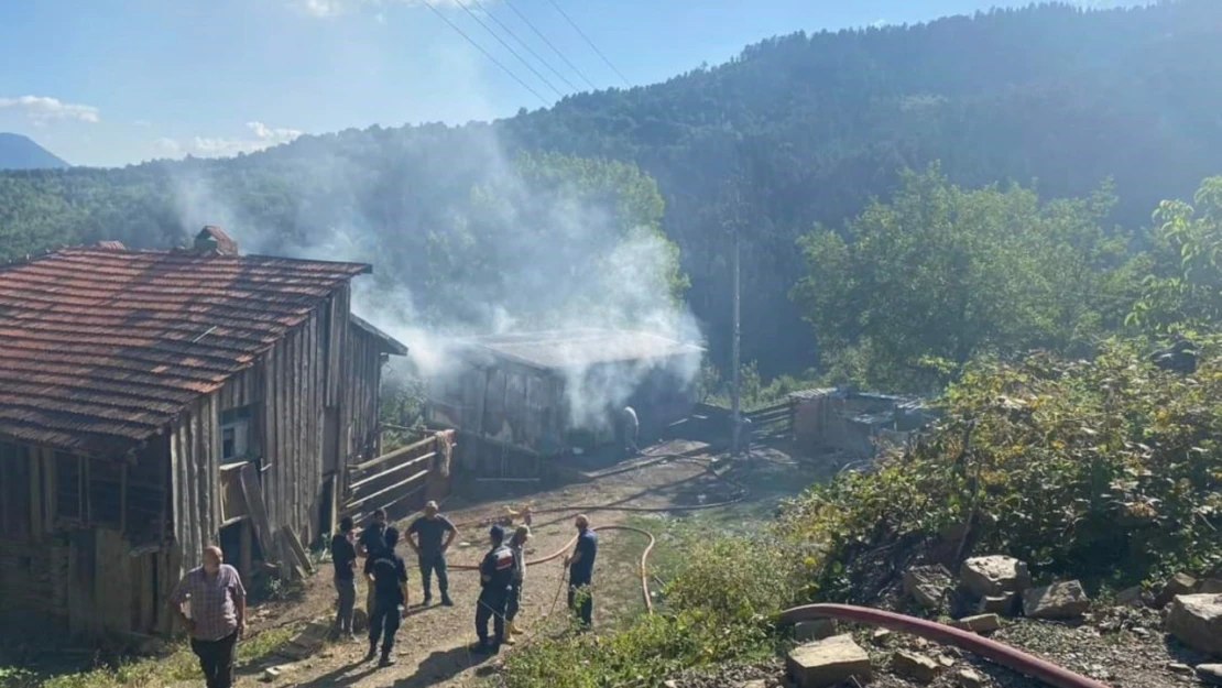 Yangında patlayan tüp parçası kadına isabet etti